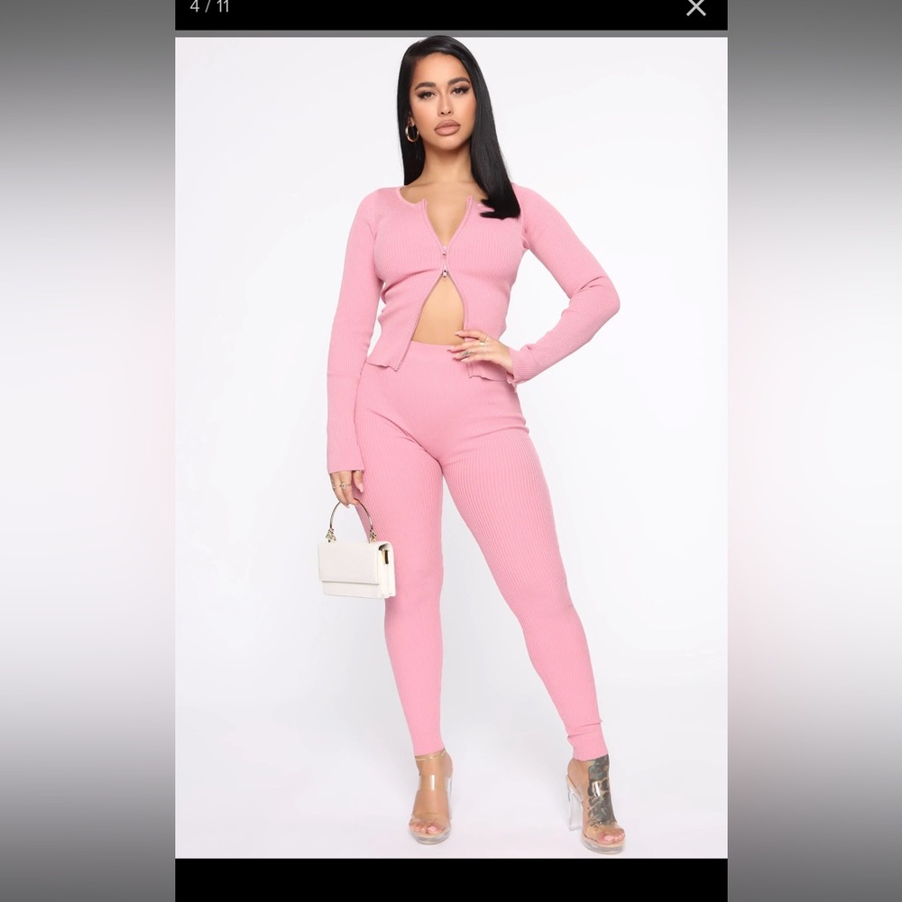 Pink fashion nova 2-piece set